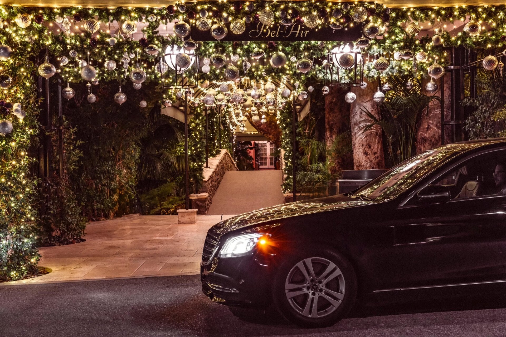 Front drive festive entrance 