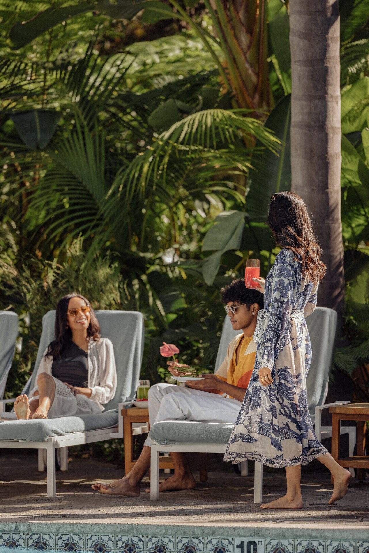 Poolside Dining at Hotel Bel-Air, Los Angeles 
