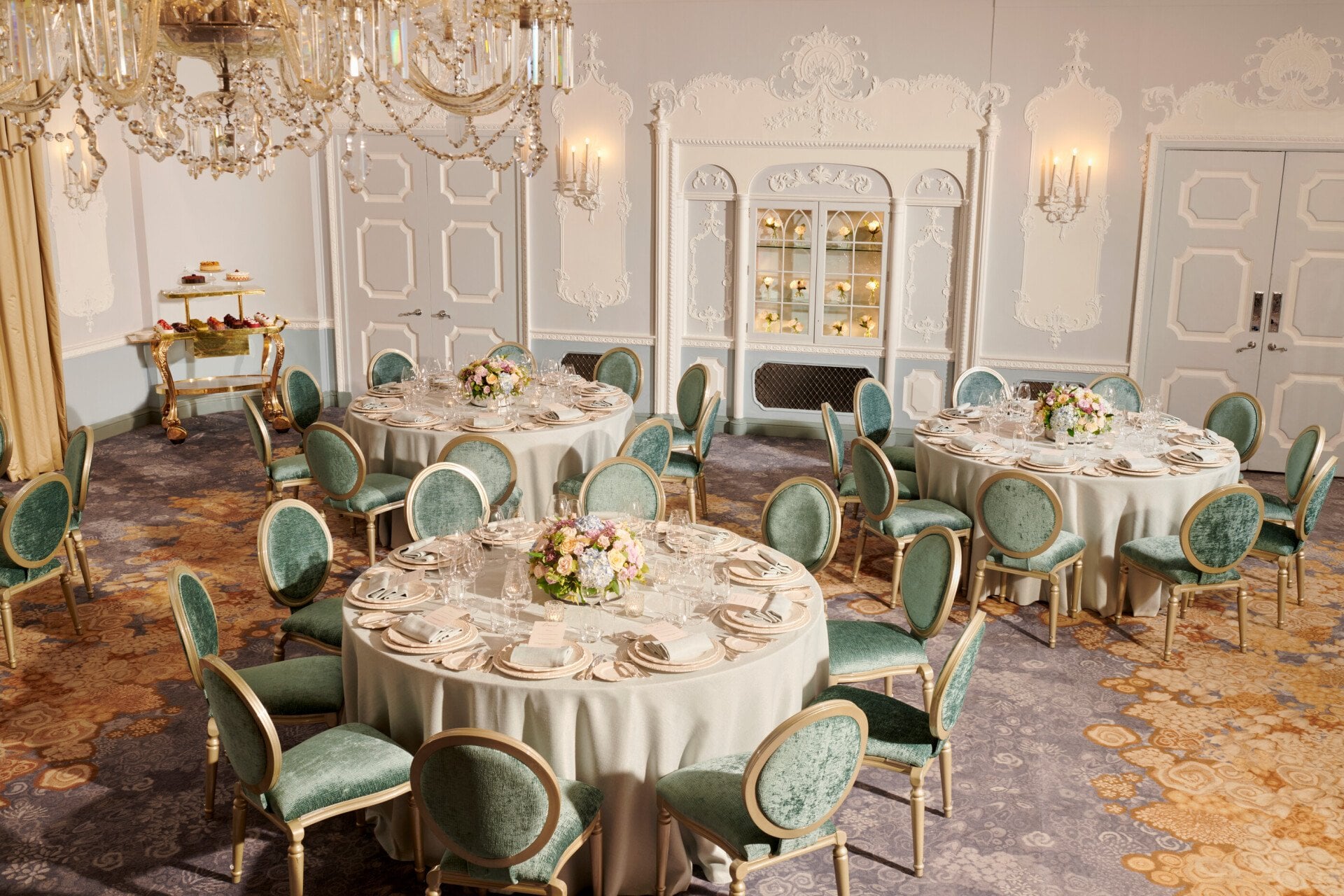 The Orchid set up for a stylish private dinner