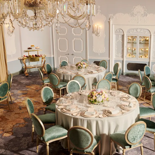 The Orchid set up for a stylish private dinner