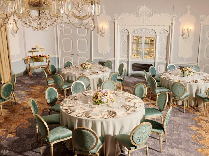The Orchid set up for a stylish private dinner