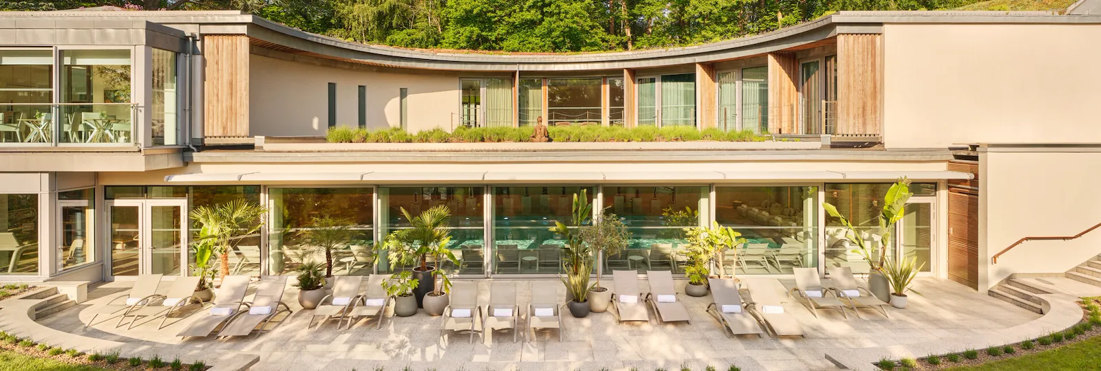 Exterior terrace at The Spa at Coworth Park, Ascot