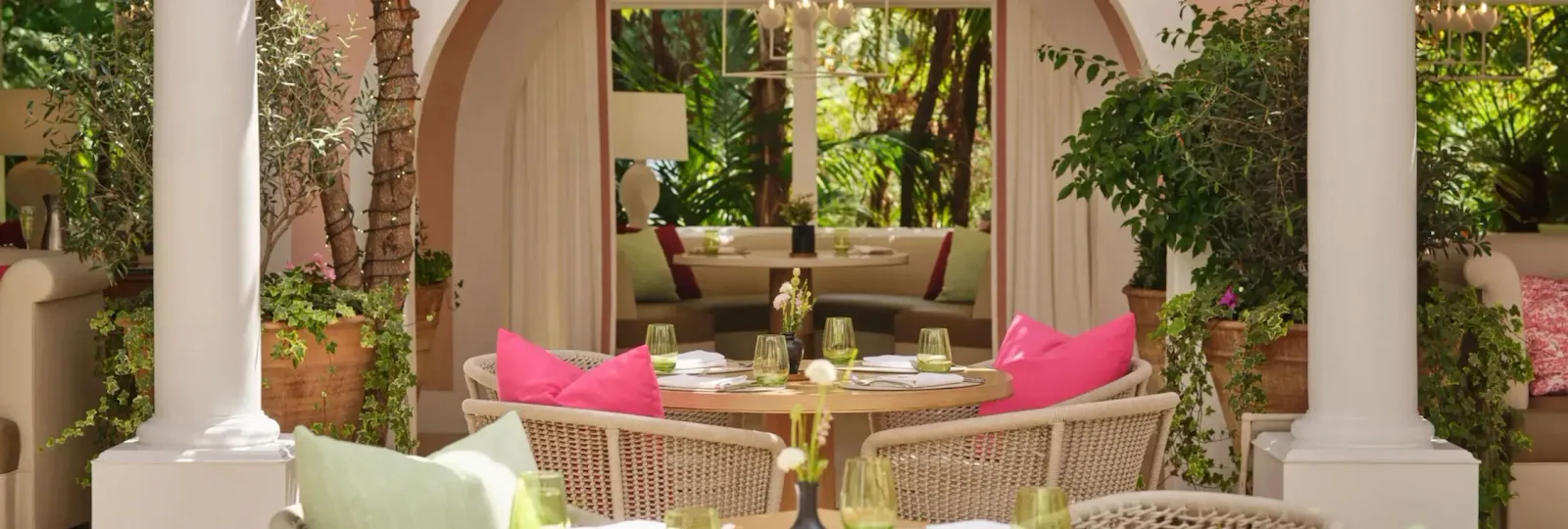 The Restaurant at Hotel Bel-Air alcove booth facing view