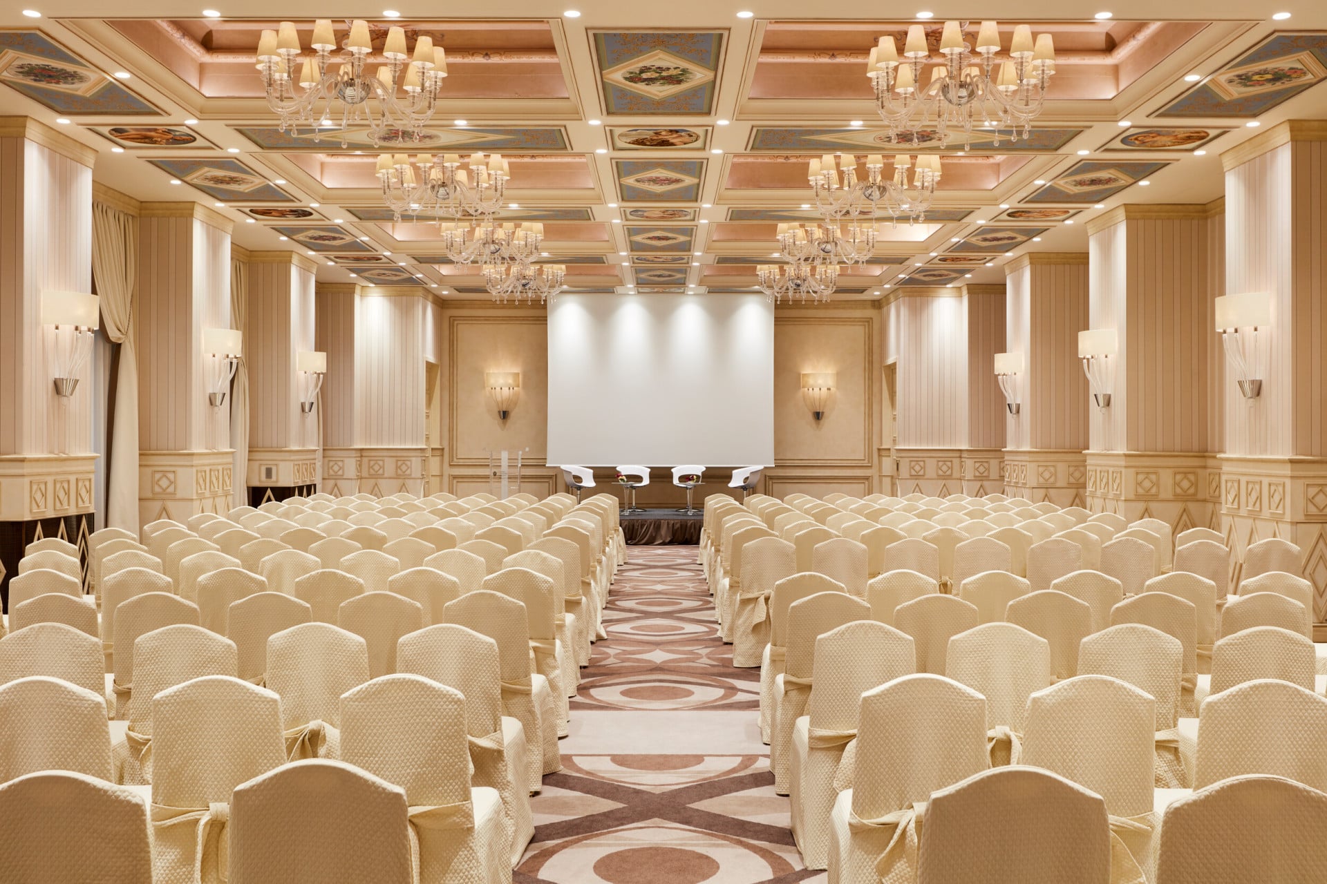 Our Galilei meeting space set up as a theatre