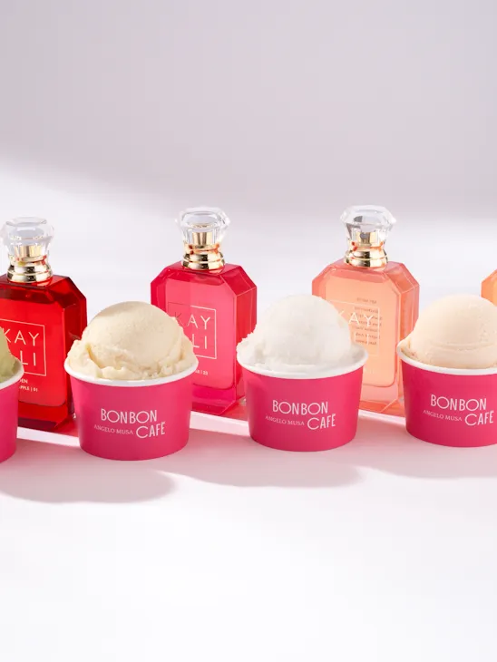 The Kayali Perfumes next to the Bonbon Cafe ice cream