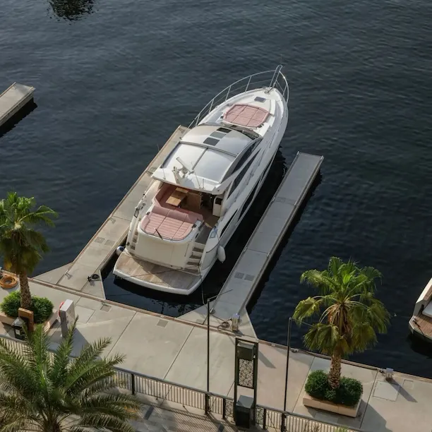 The Lana Boat in the marina