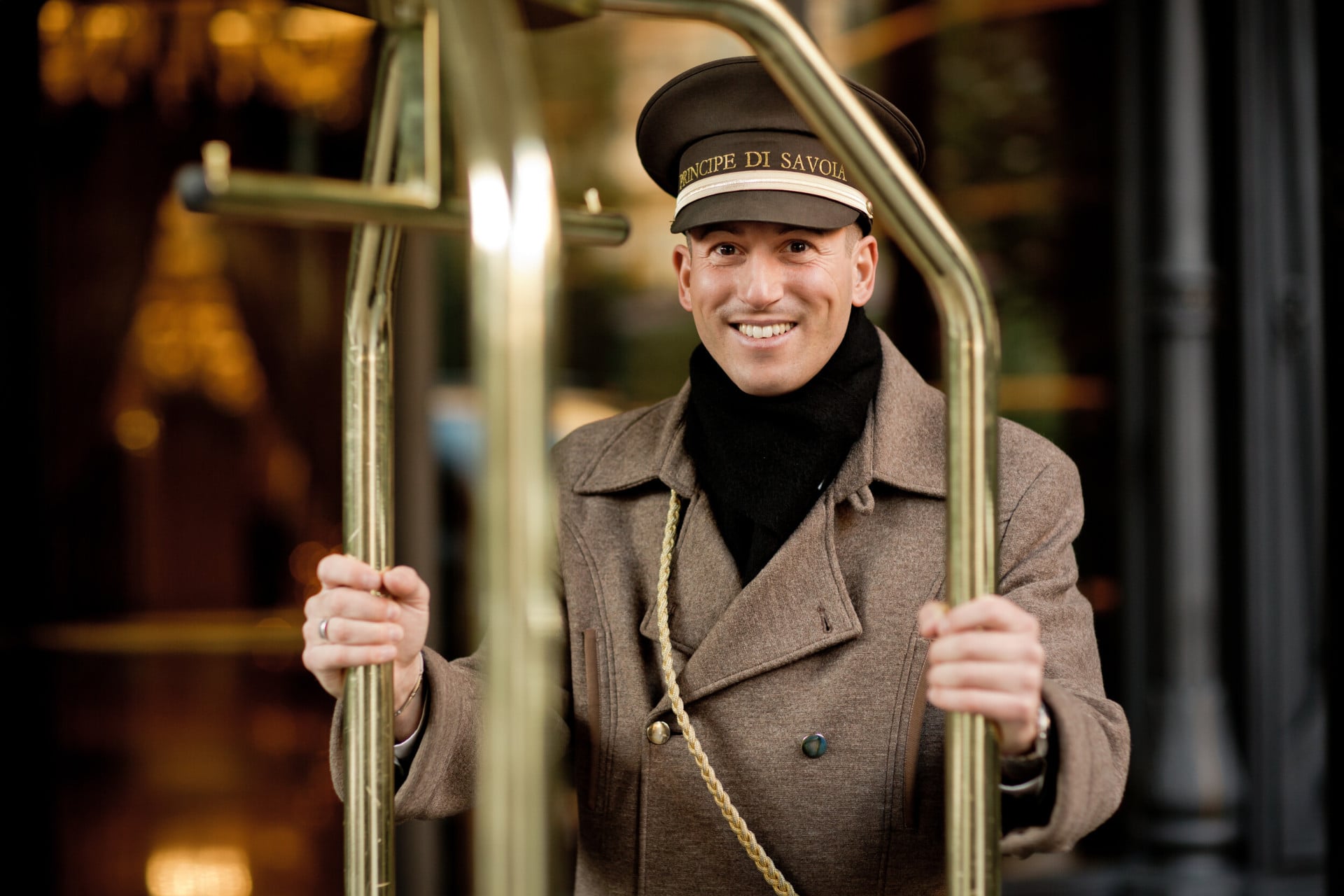 Portrait of our smiling doorman 