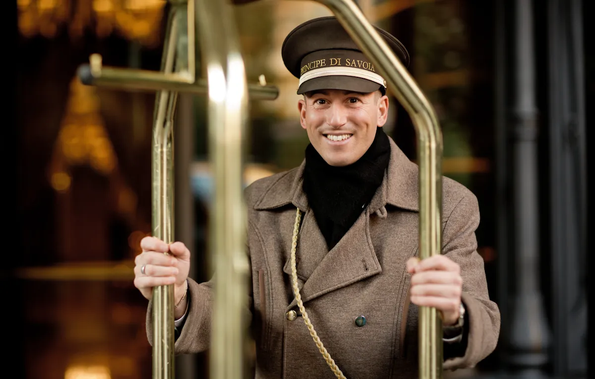 Portrait of our smiling doorman