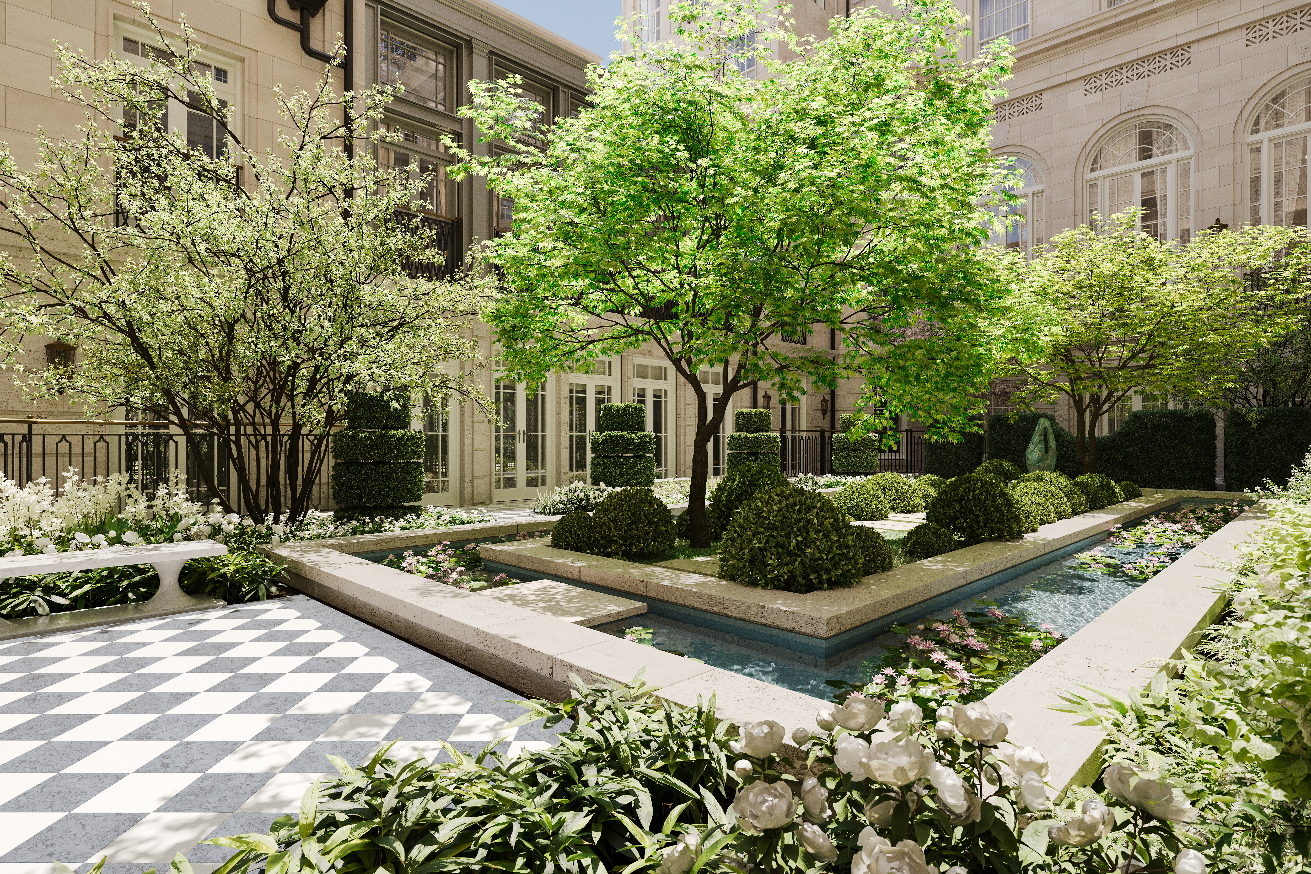 Front garden view of 1 Mayfair residence London