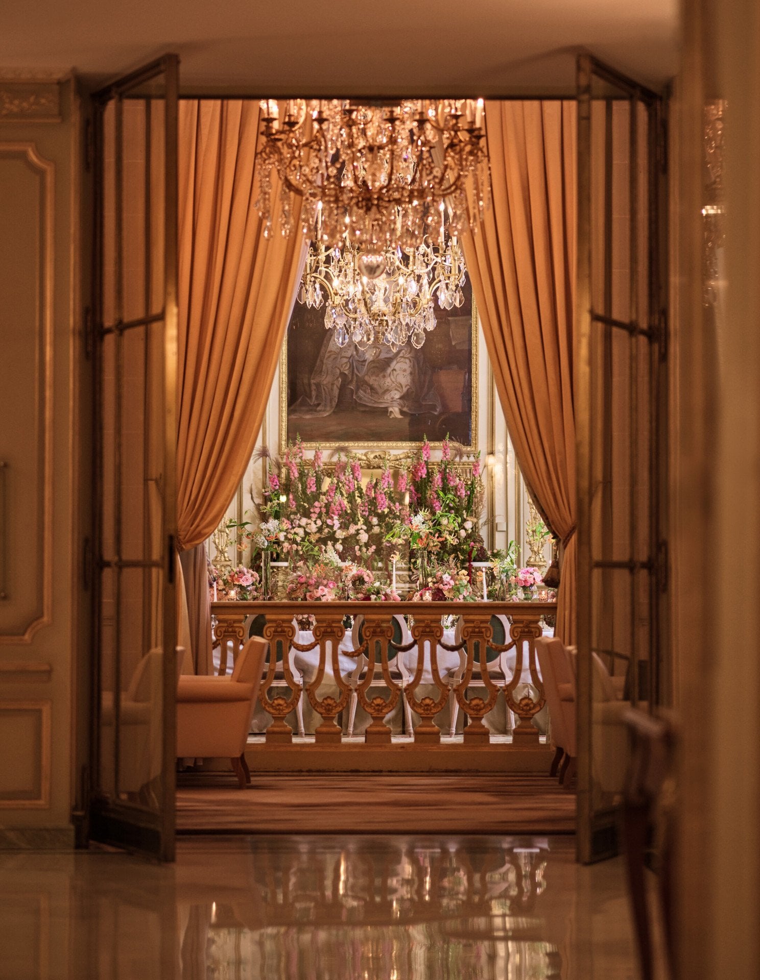 View from the door of the Salon Pompadour at Le Meurice, Paris - Dorchester Collection