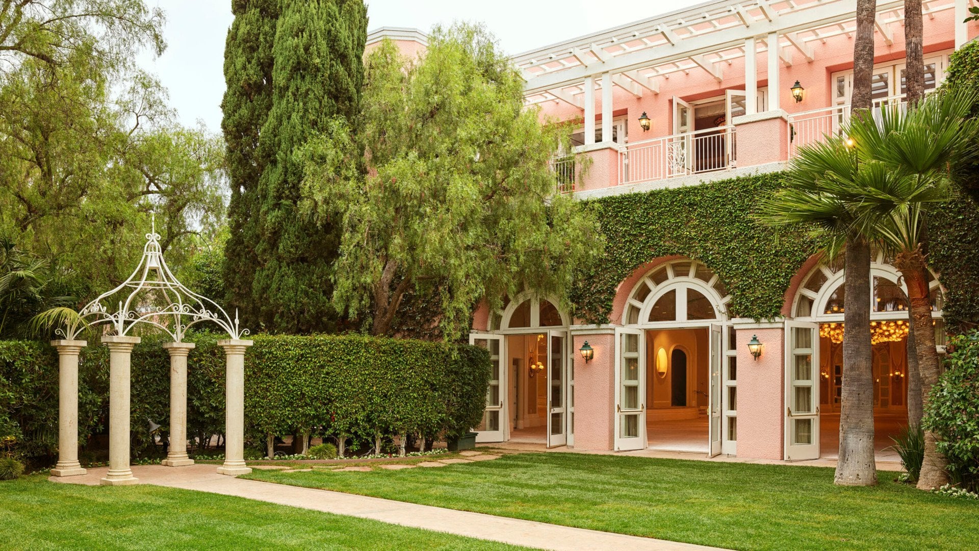 Crystal ballroom and pre-function space at The Beverly Hills Hotel