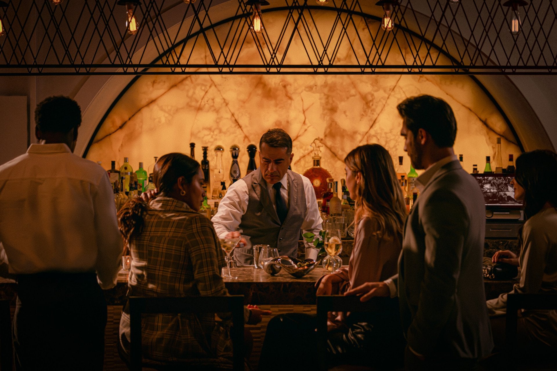 Dining in The Restaurant at Hotel Bel-Air, Los Angeles 