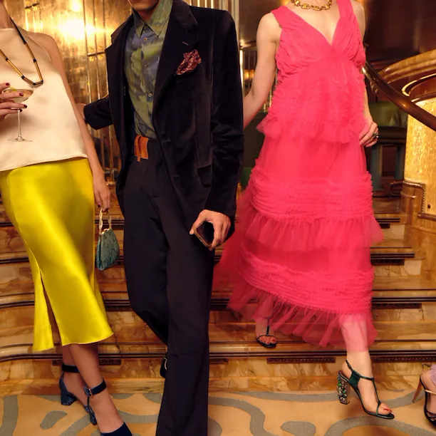 Glamorous fashionable people arrive at Vesper Bar