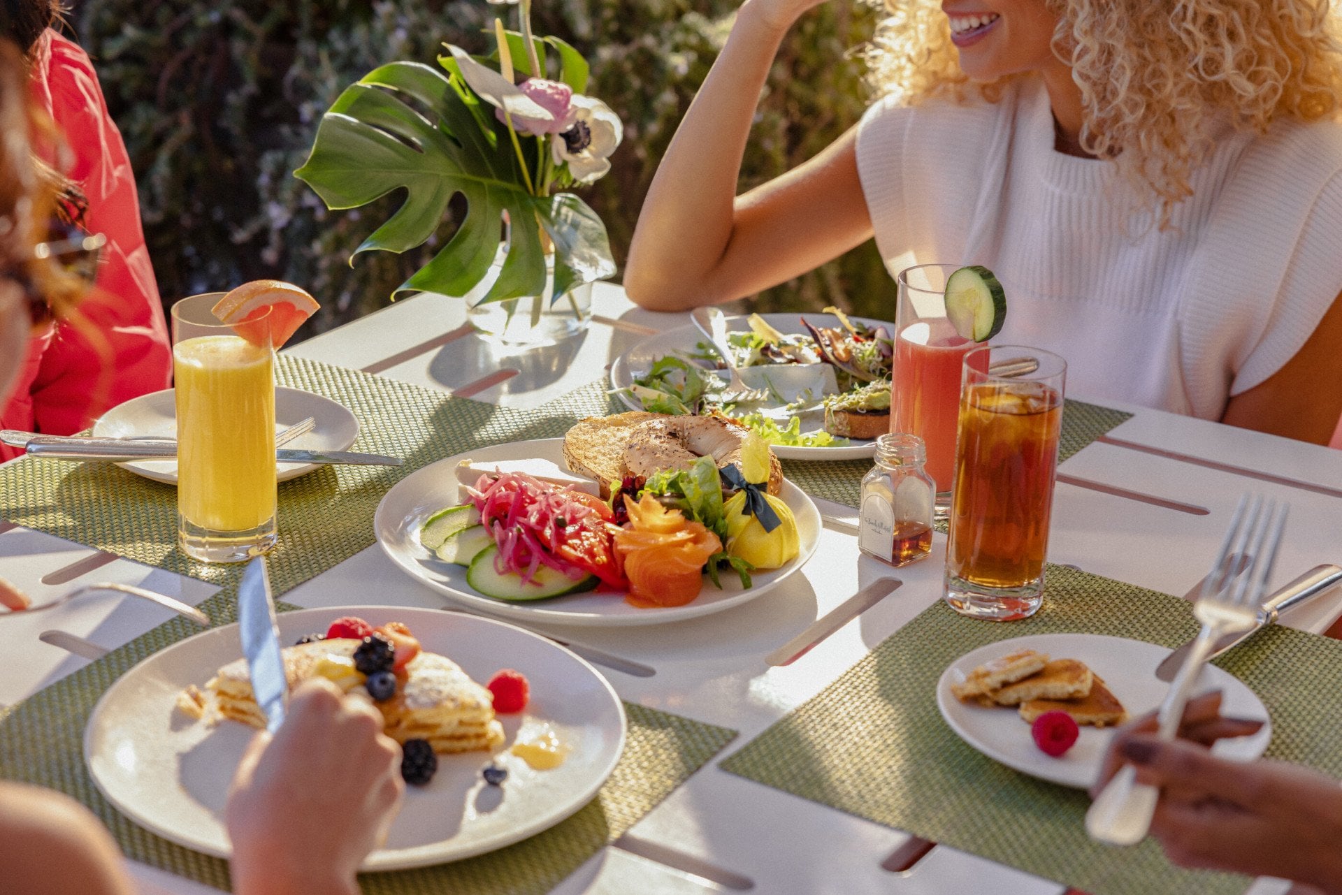 Dining in the Cabana Cafe, Beverly Hills 
