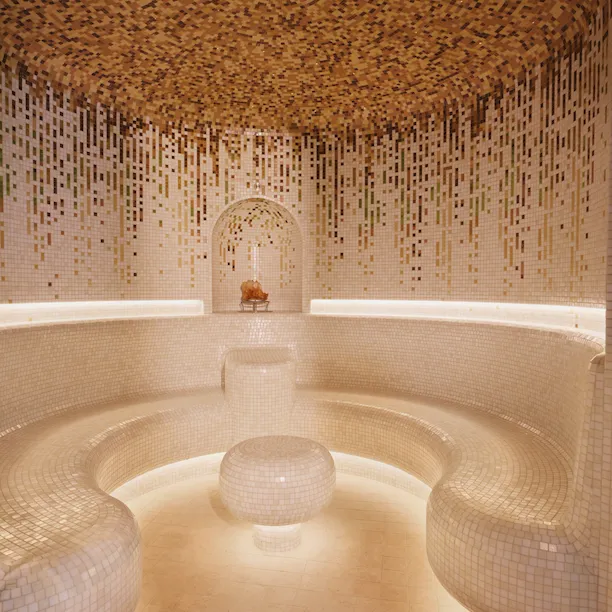 Steam room experience interior at The Spa at Coworth Park