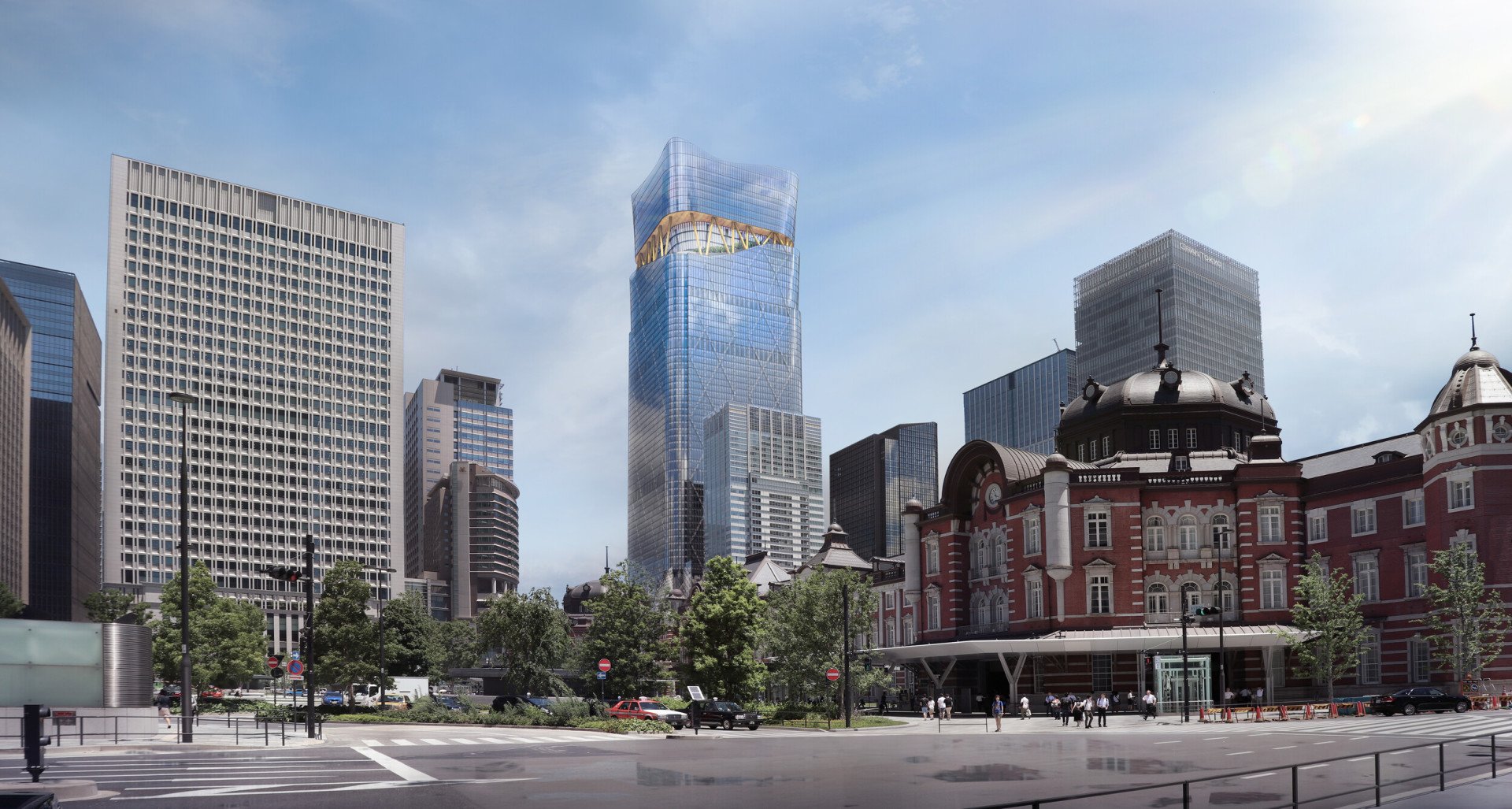 CGI exterior image of The Tokyo Torch building, Tokyo
