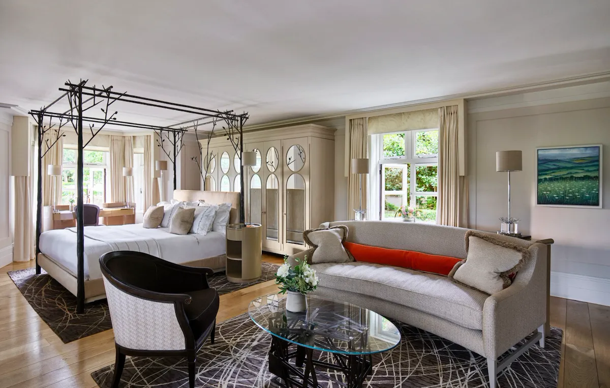Gardener's East cottage suite interior at Coworth Park Ascot
