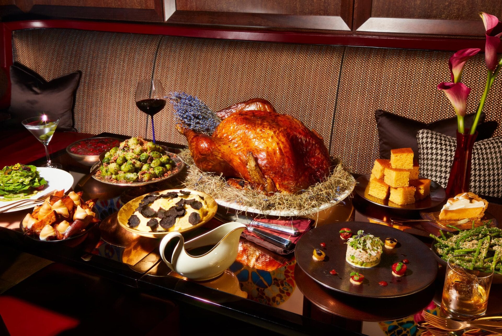 Images showing the Thanksgiving menu at CUT at 45 Park Lane