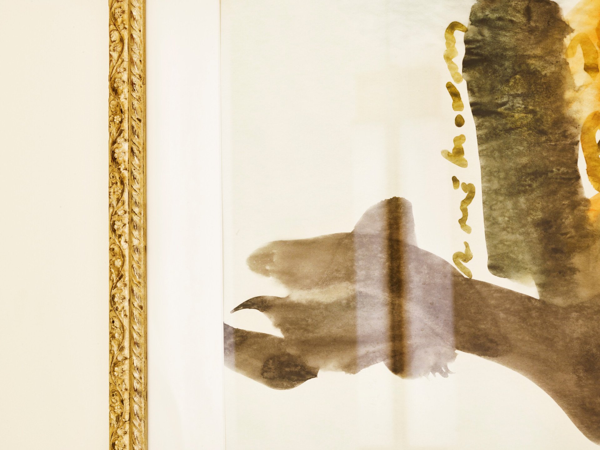 Detail of painting with golden frame at Prestige Suite at Hotel Eden, Rome