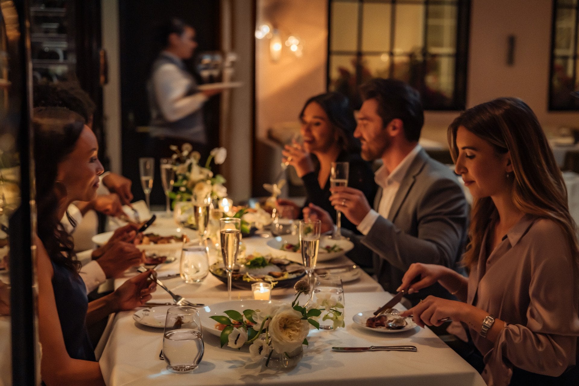 Dining in The Restaurant at Hotel Bel-Air, Los Angeles 