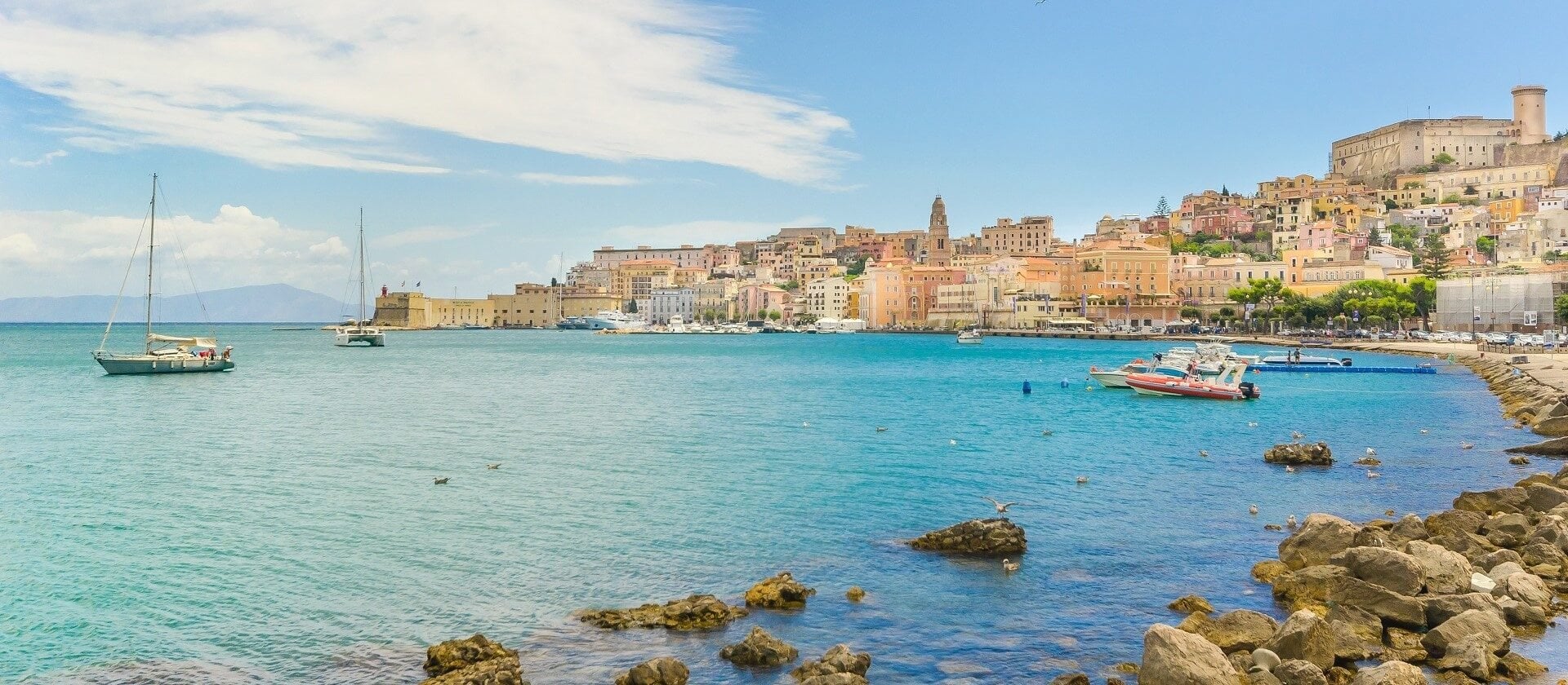 Panoramic view of Gaeta, Latina Province, Lazio, central Italy