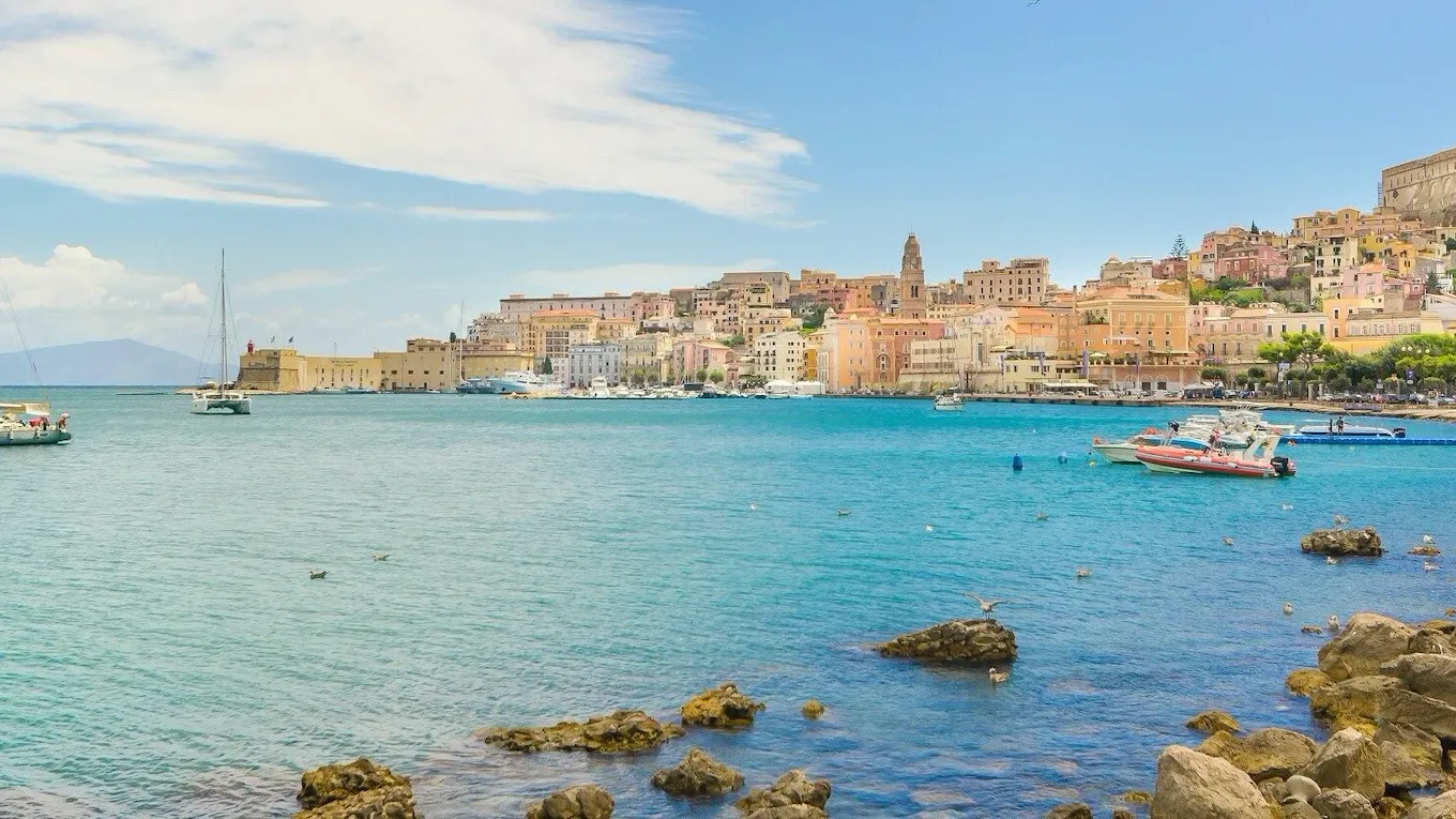 Panoramic view of Gaeta, Latina Province, Lazio, central Italy