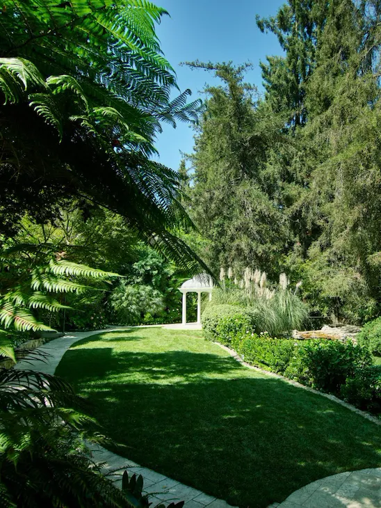 Swan Lake garden at Hotel Bel-Air, Los Angeles