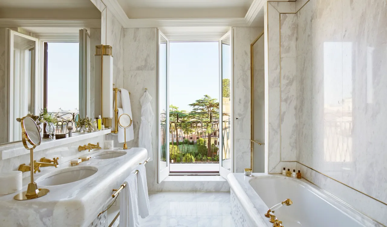 Bagno della Suite Presidenziale Villa Medici a Hotel Eden Roma