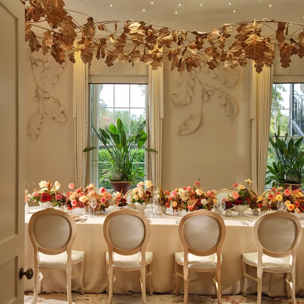 Oak Room at Coworth Park arranged for an intimate private dining event