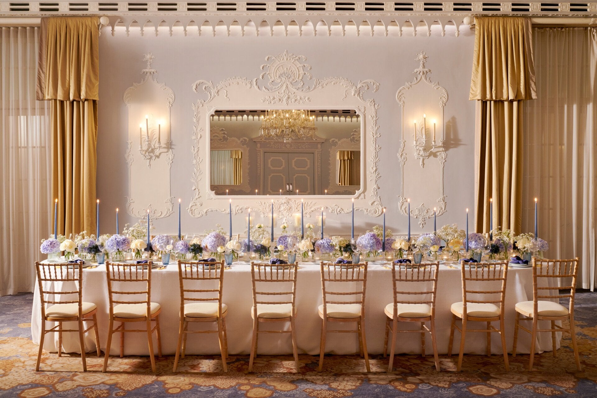 The Orchid set up for a stylish private dinner