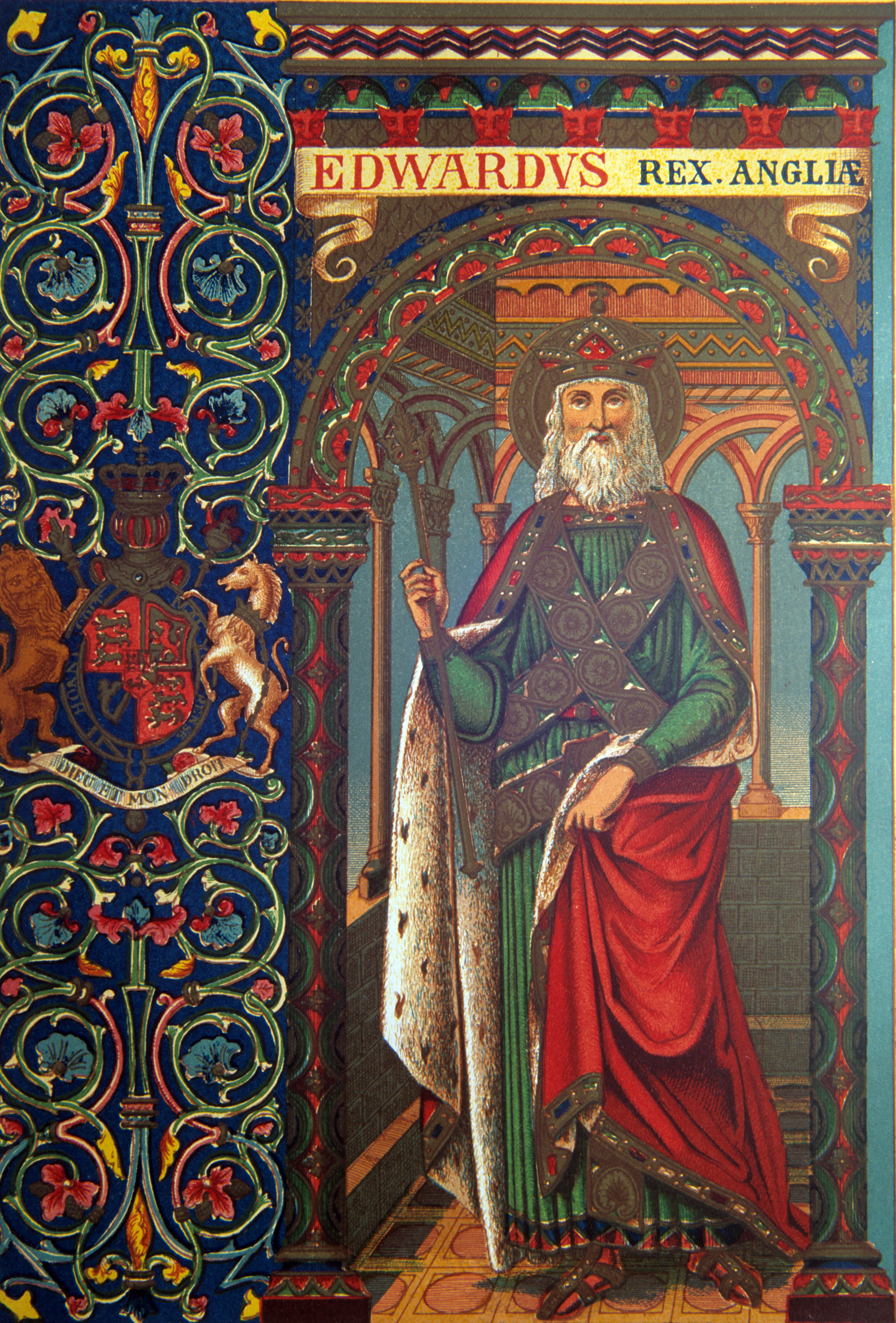 Colourful and vibrant portrait of Edward the Confessor 