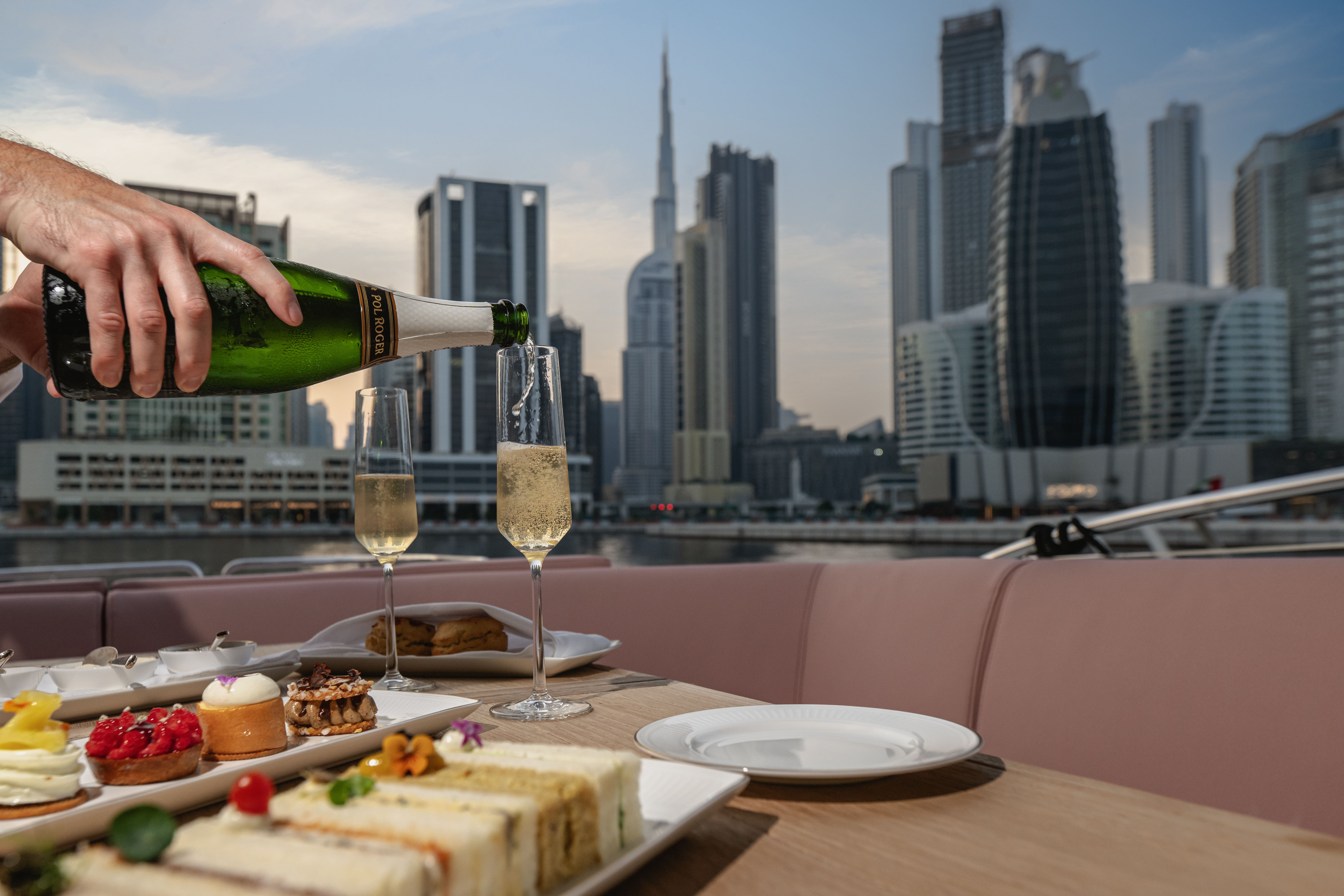 The afternoon tea offering in the Lana boat