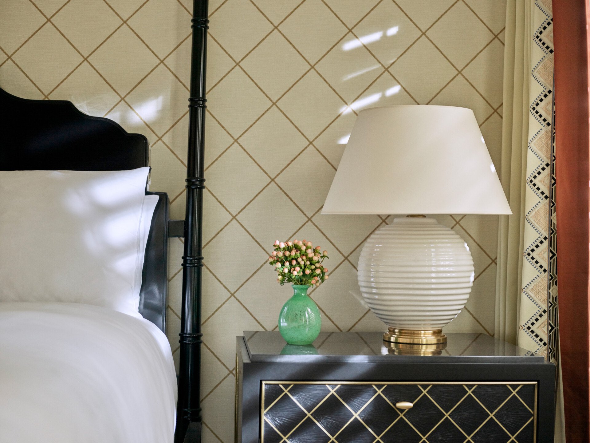 Beverly Hills Bungalow Suite Bedroom at The Beverly Hills Hotel, Los Angeles
