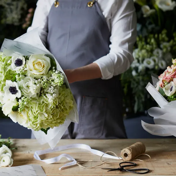 Bouquet being made by the Designer Florist at The Dorchester